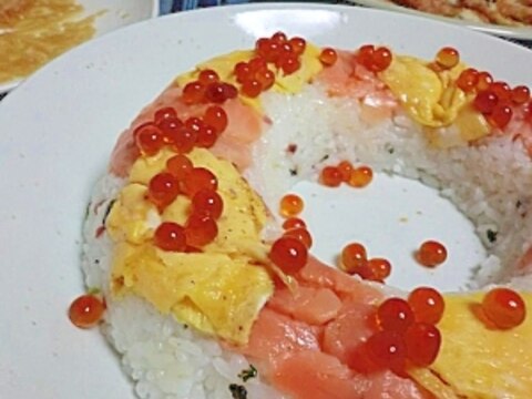 スモークサーモンと薄焼きたまごで花の押し寿司 レシピ 作り方 By 碧いあお子 楽天レシピ スモークサーモンと薄焼きたまごで花の押し寿司 レシピ 作り方 By 碧いあお子 楽天レシピ